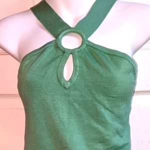 NWT Women's INC halter green top size XL